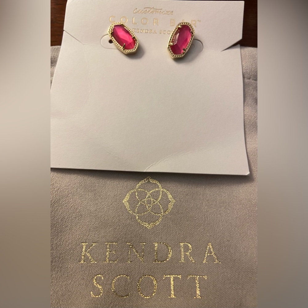 Kendra Scott Gold and Pink Earrings